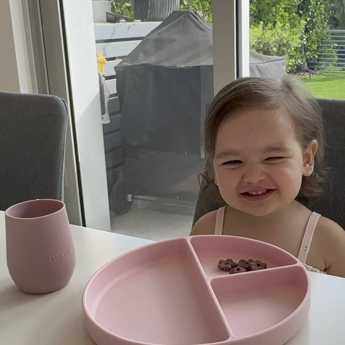 Bunny Face Silicone Open Cup for Baby & Toddler (Rose)