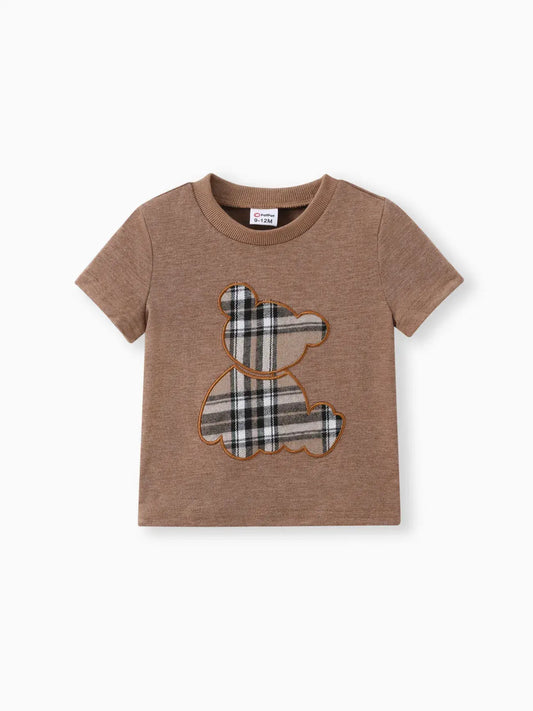 Baby Boy 2pcs Bear Style Short-sleeve Tee & Shorts Set