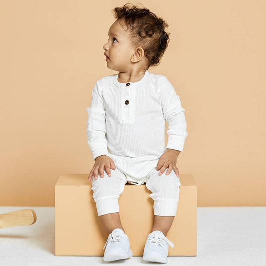 Baby Boy / Girl Cotton Knitted Style Cardigan Jumpsuit