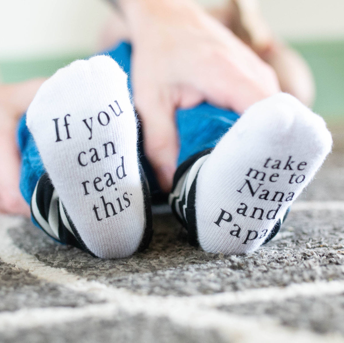 Take Me to Nana and Papas Baby Socks