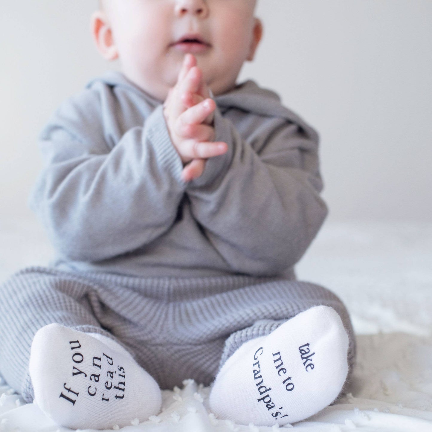 Take Me to Grandpa’s Baby Socks