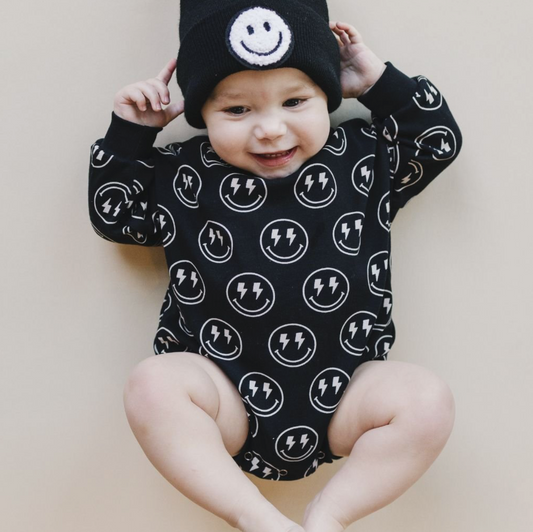 Lucky Panda Kids Bubble Romper | Electric Smiley