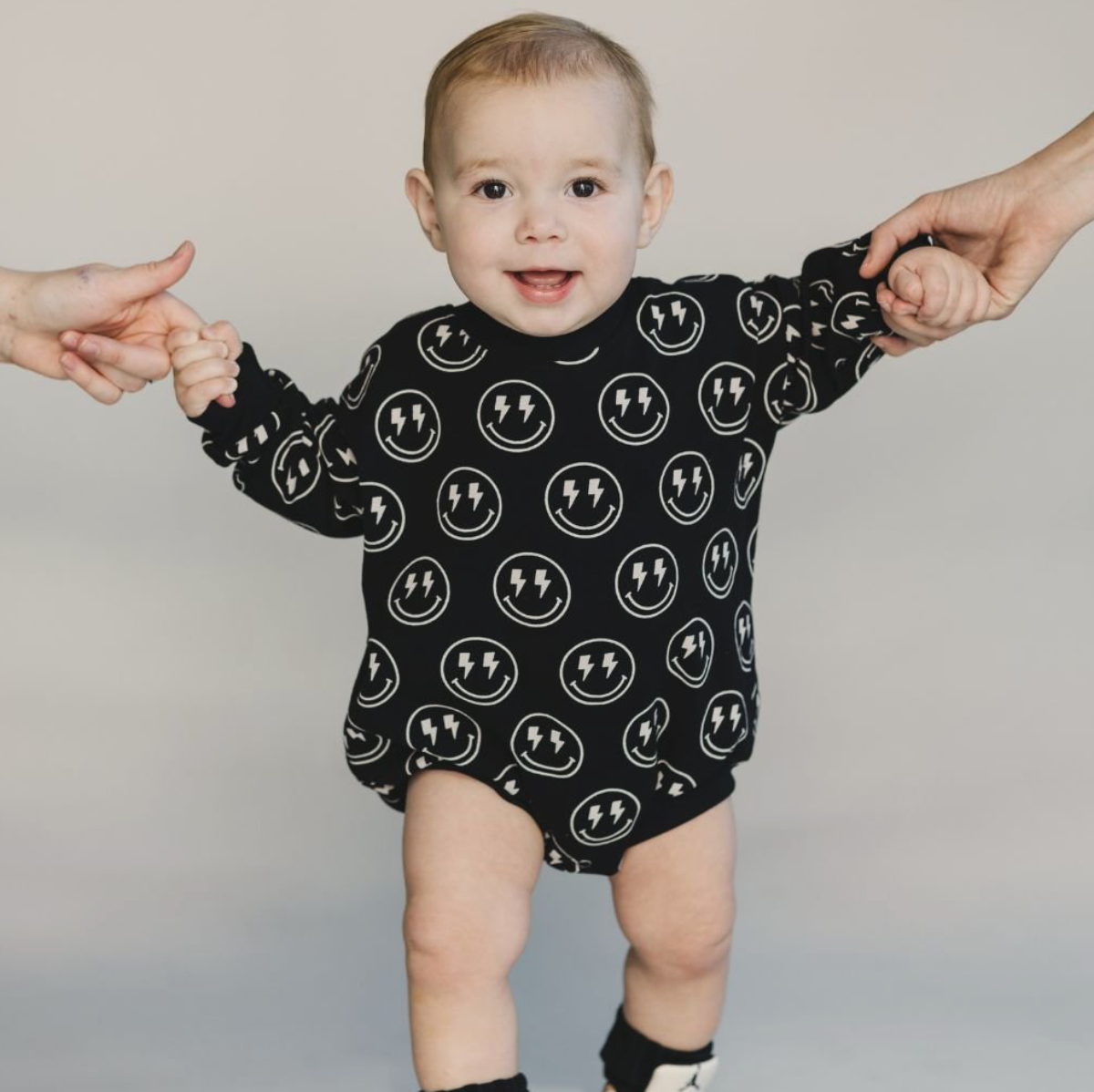 Lucky Panda Kids Bubble Romper | Electric Smiley