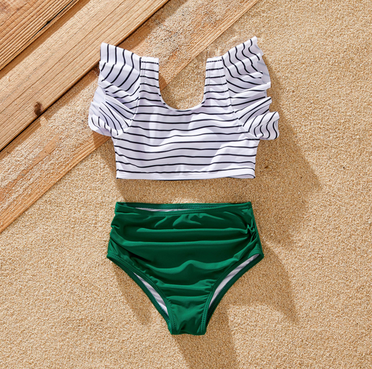Toddler 2 Piece Green & White