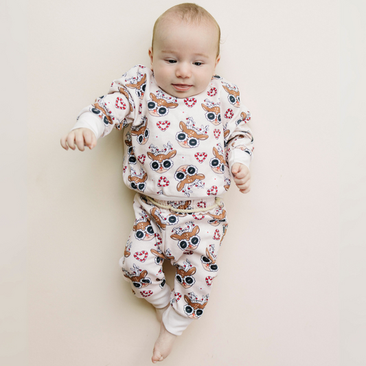 Christmas Baby & Kids Lucky Panda Kids Jogger Set | Deer Holiday