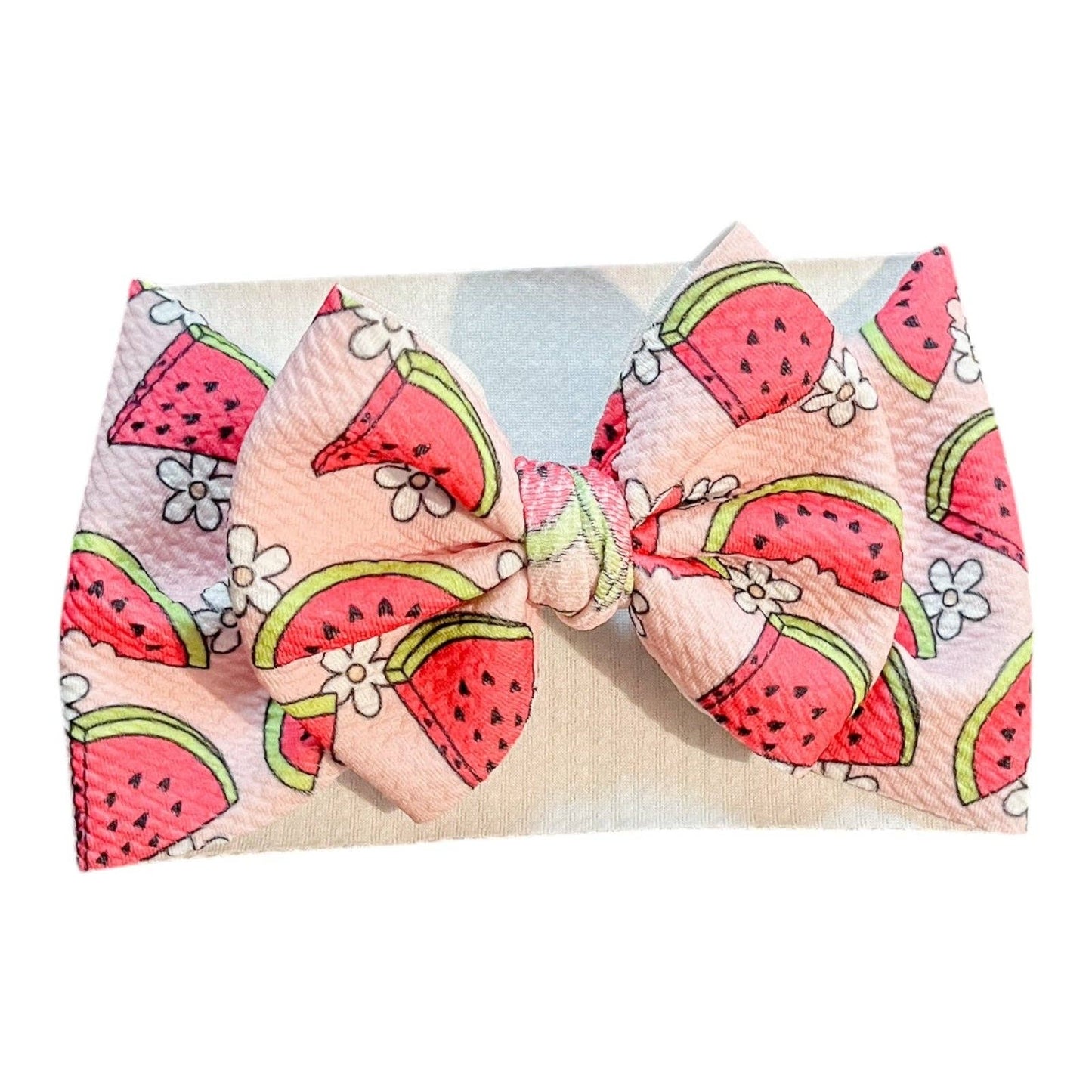 Watermelon Floral Baby Bow