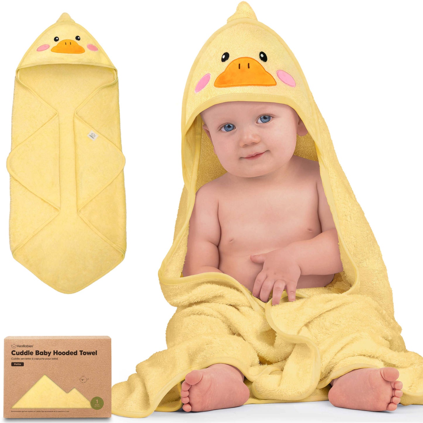KeaBabies Cuddle Baby Hooded Towel