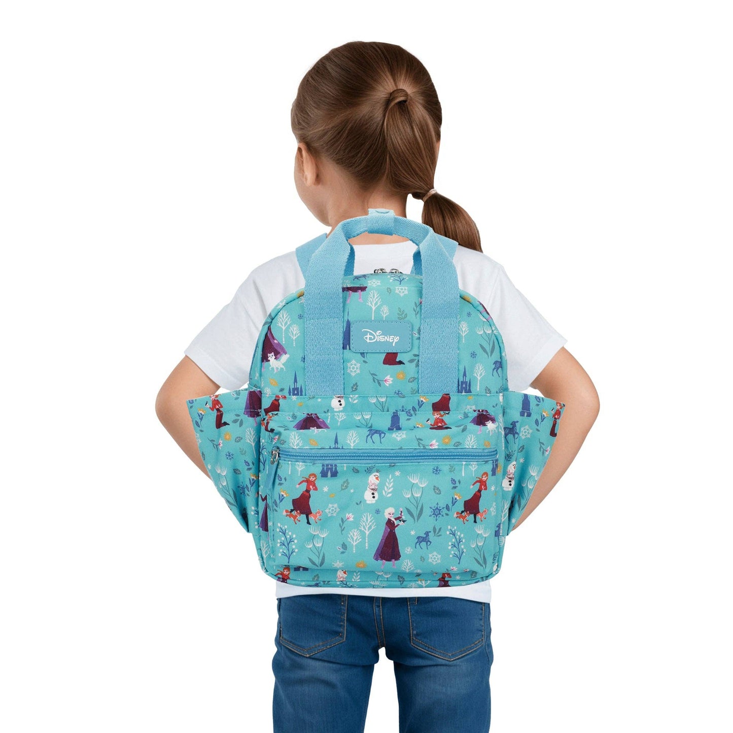 Frozen Elsa, Anna, And Olaf All-Over Print 16” Toddler Backpack