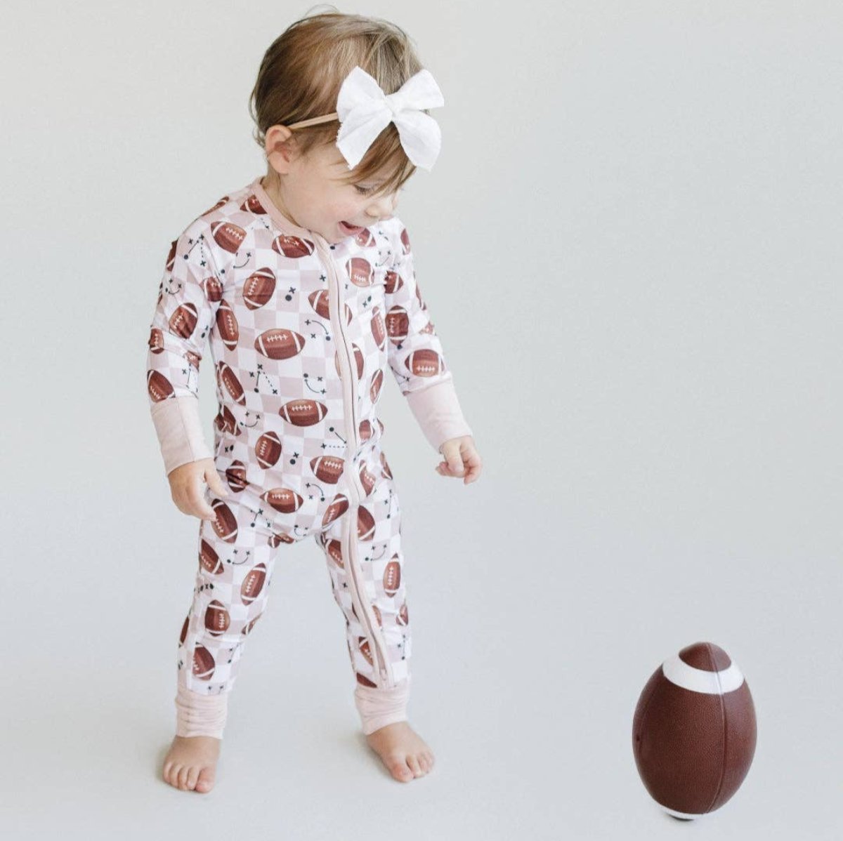 Bamboo Baby Clothing Unisex Zip Romper | Game Day