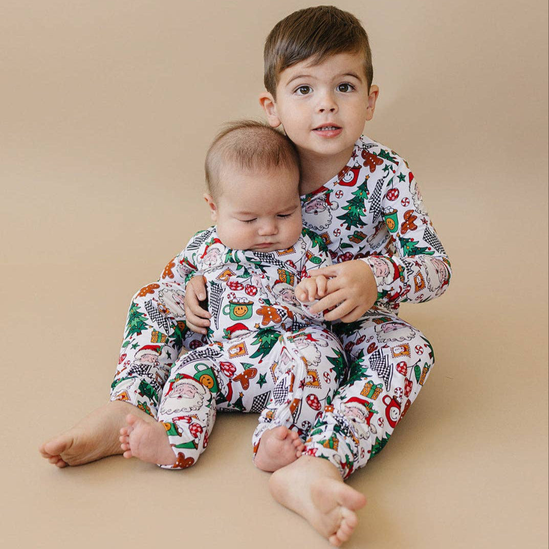 Bamboo Zip Romper | Christmas Vibes