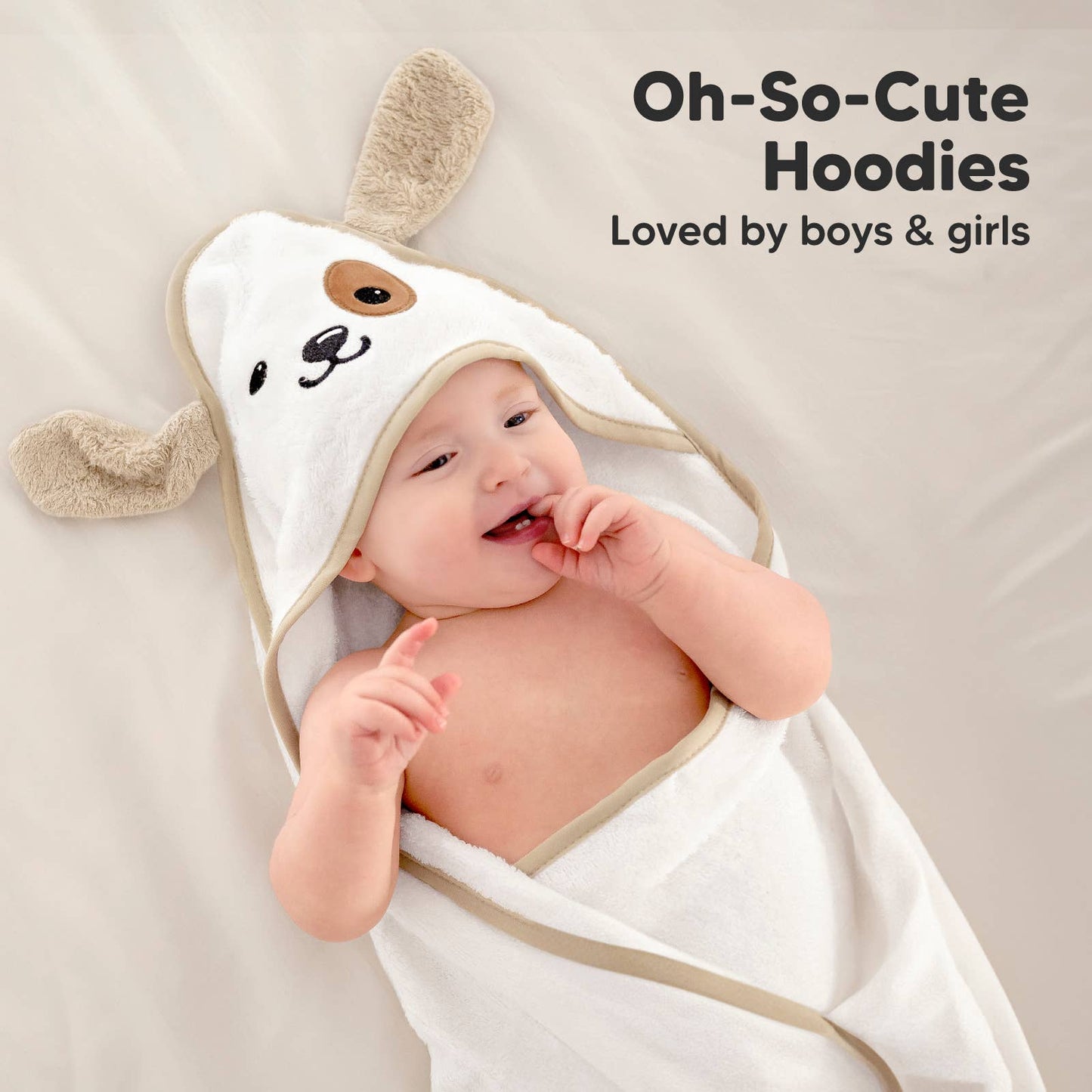 KeaBabies Cuddle Baby Hooded Towel - Dog