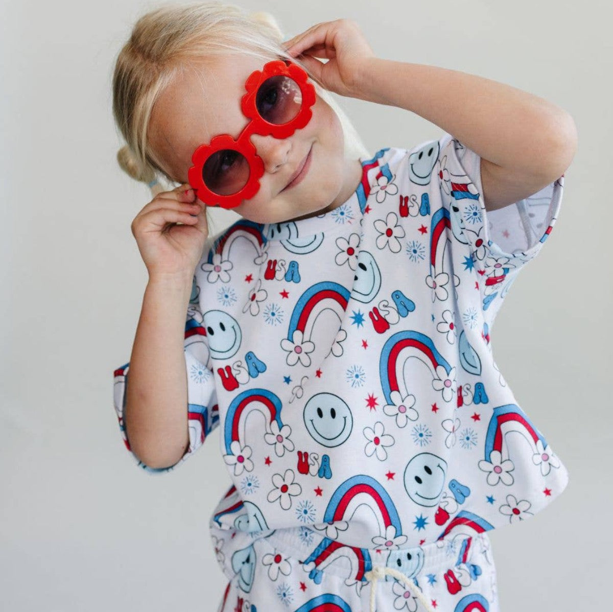 4th of July Kids' Shorts Set | Little Miss USA