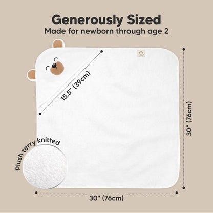 KeaBabies Cuddle Baby Hooded Towel