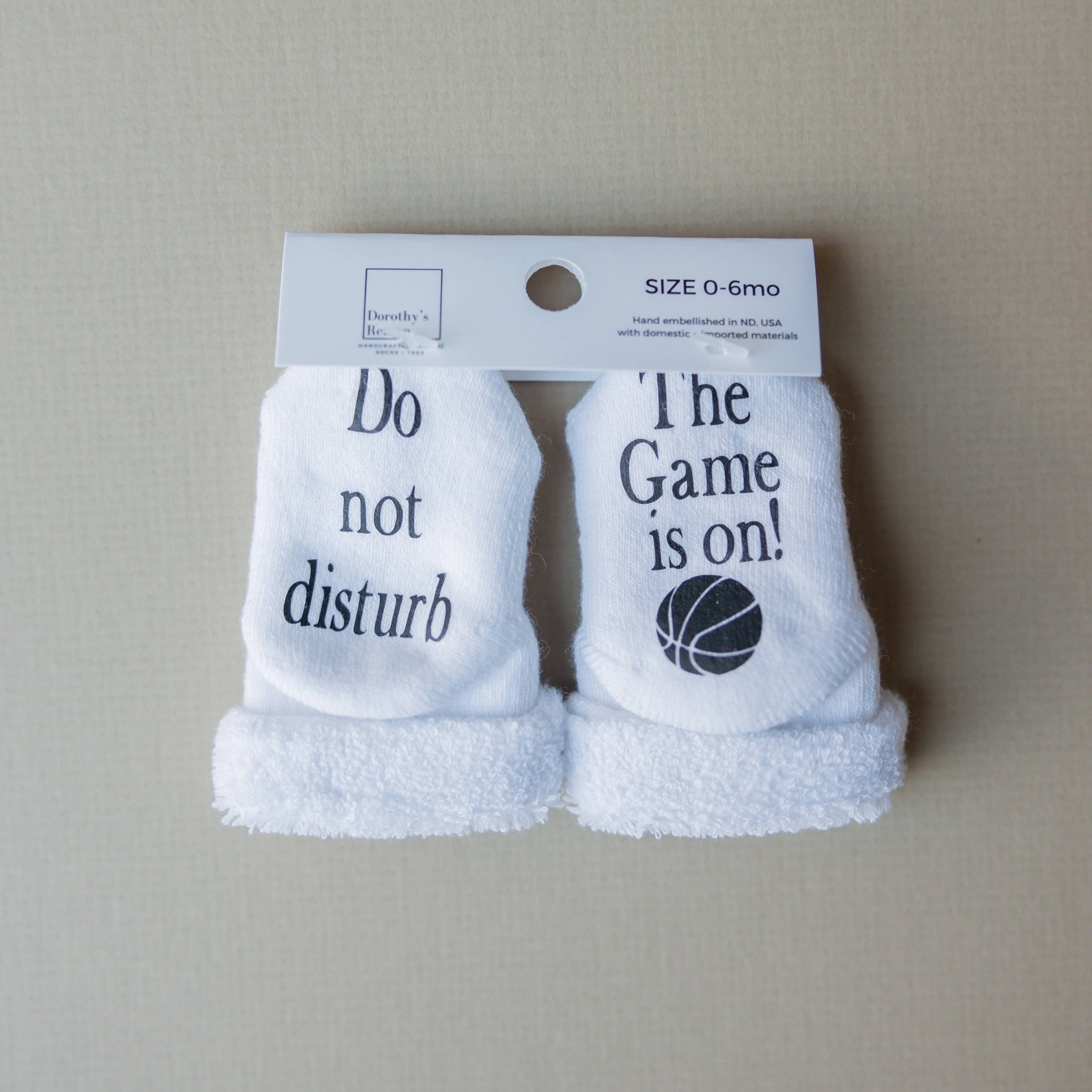 Basketball Socks Do not Disturb the Game is On Baby Socks