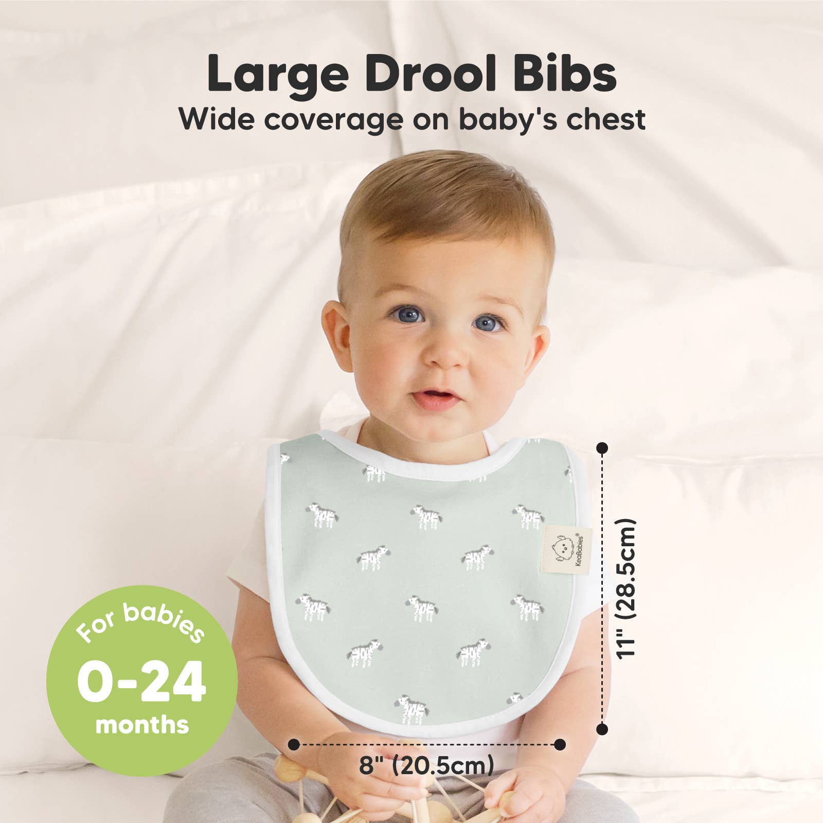 8-pack Urban Drool Bibs for Teething Baby Boys and Girls