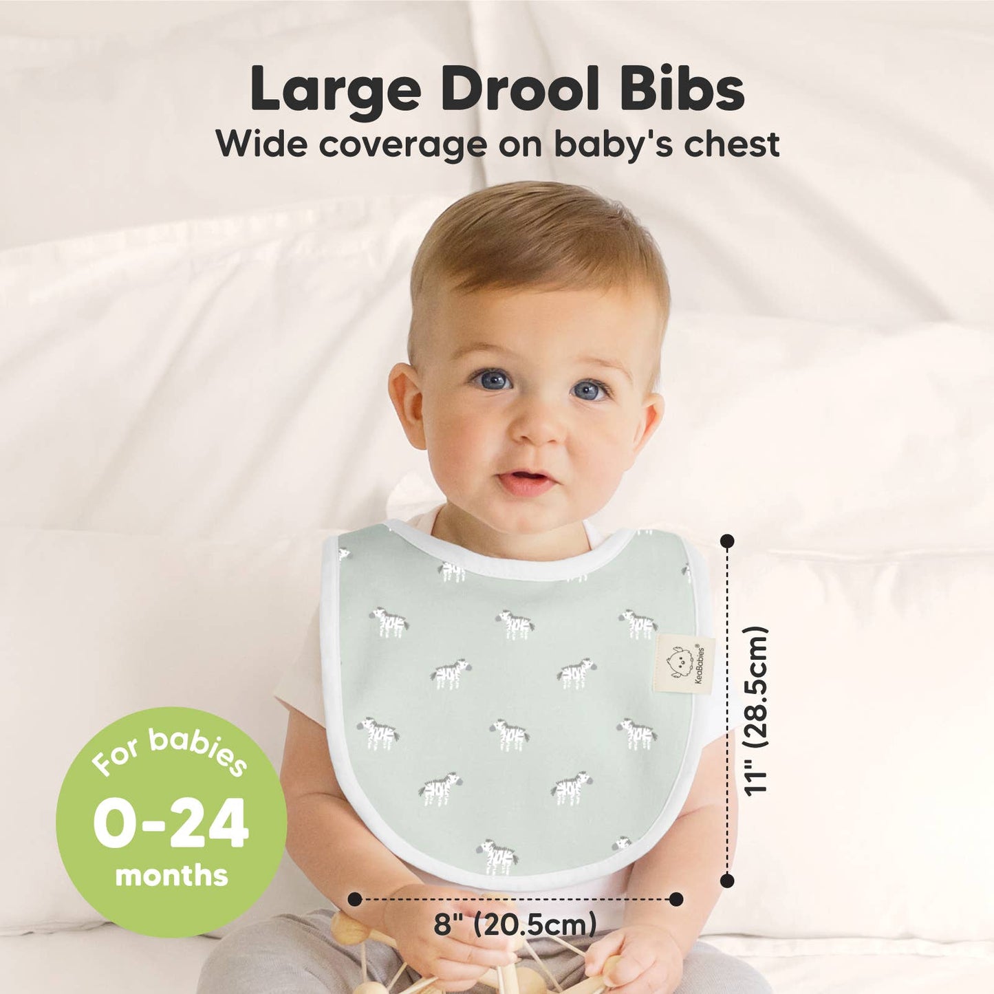 8-pack Urban Drool Bibs for Teething Baby Boys and Girls