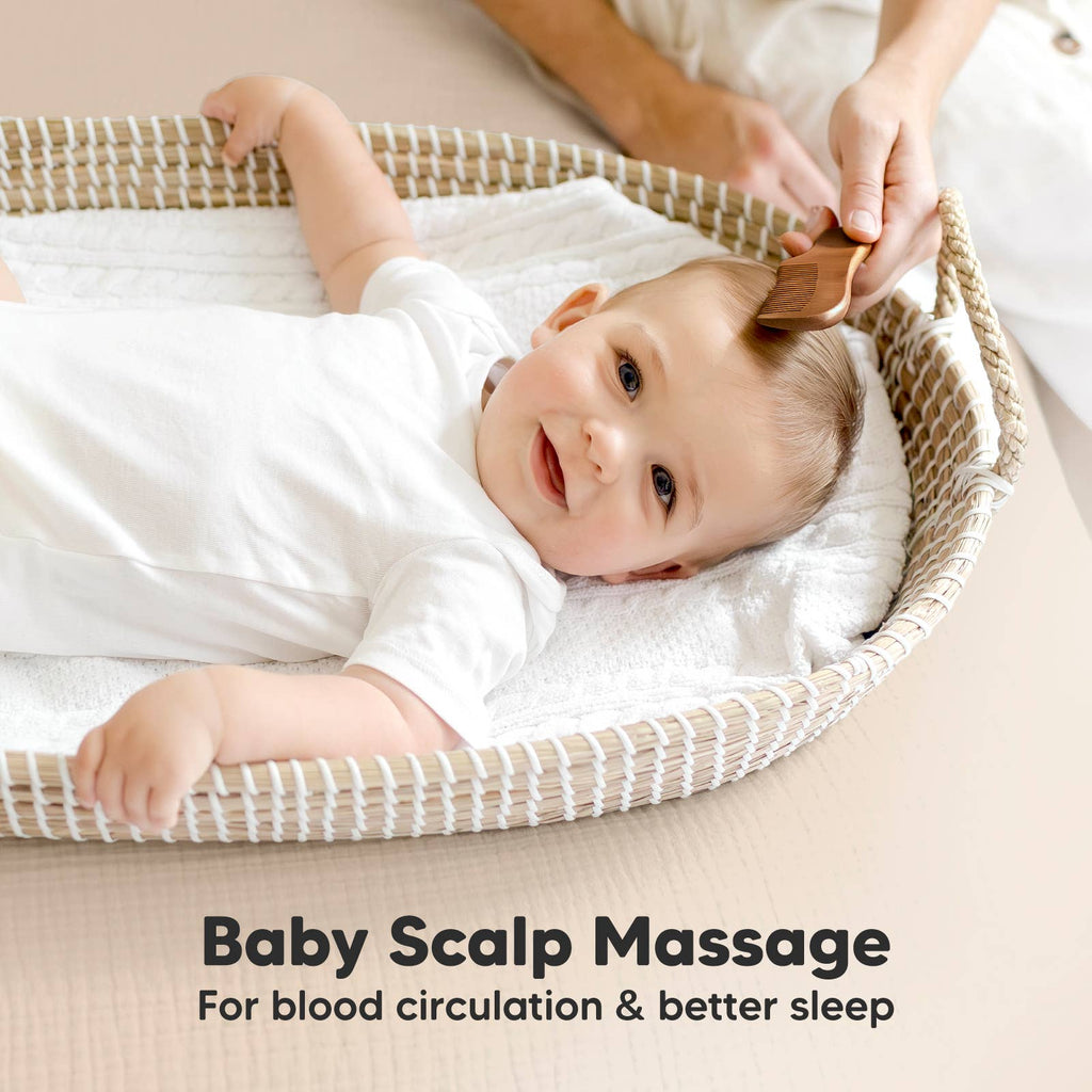 KeaBabies Baby Hair Brush and Comb Set