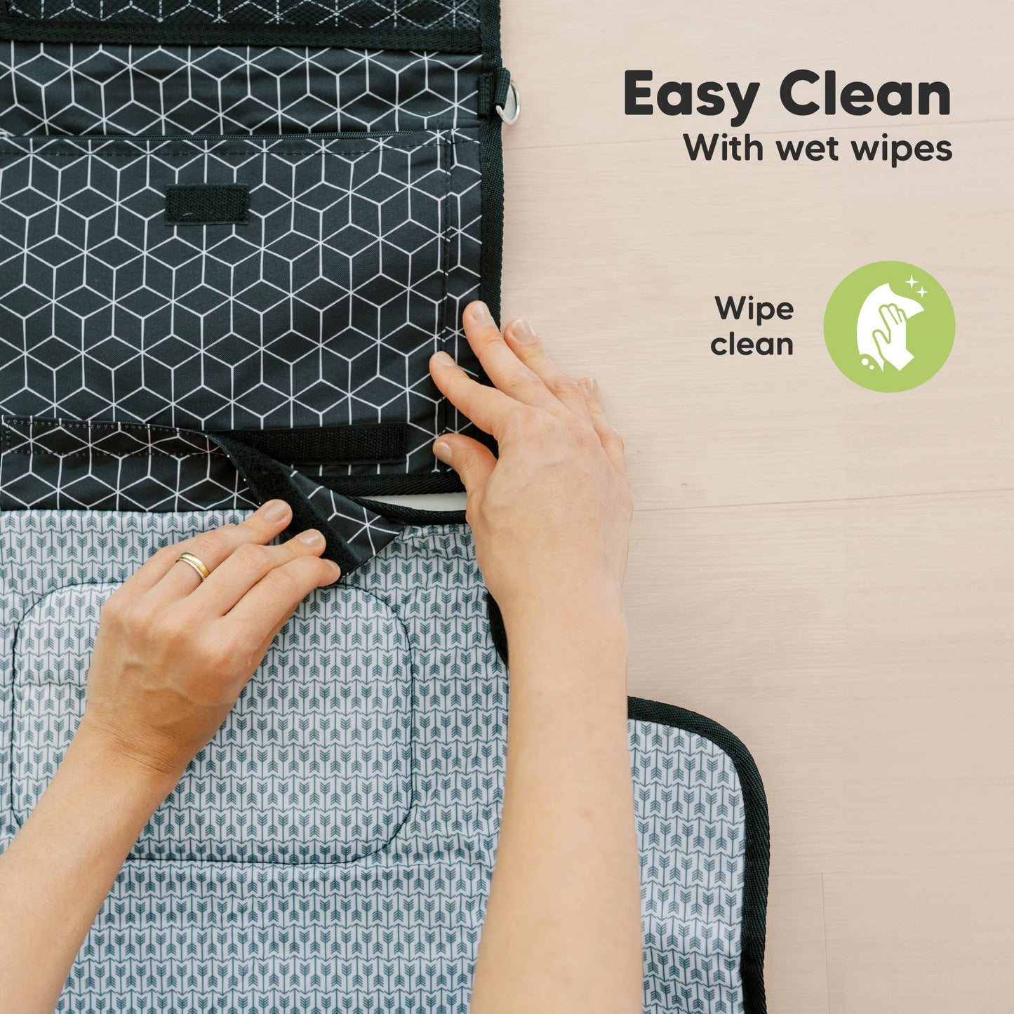 Ezee Portable Diaper Changing Pad, Foldable Changing Mat