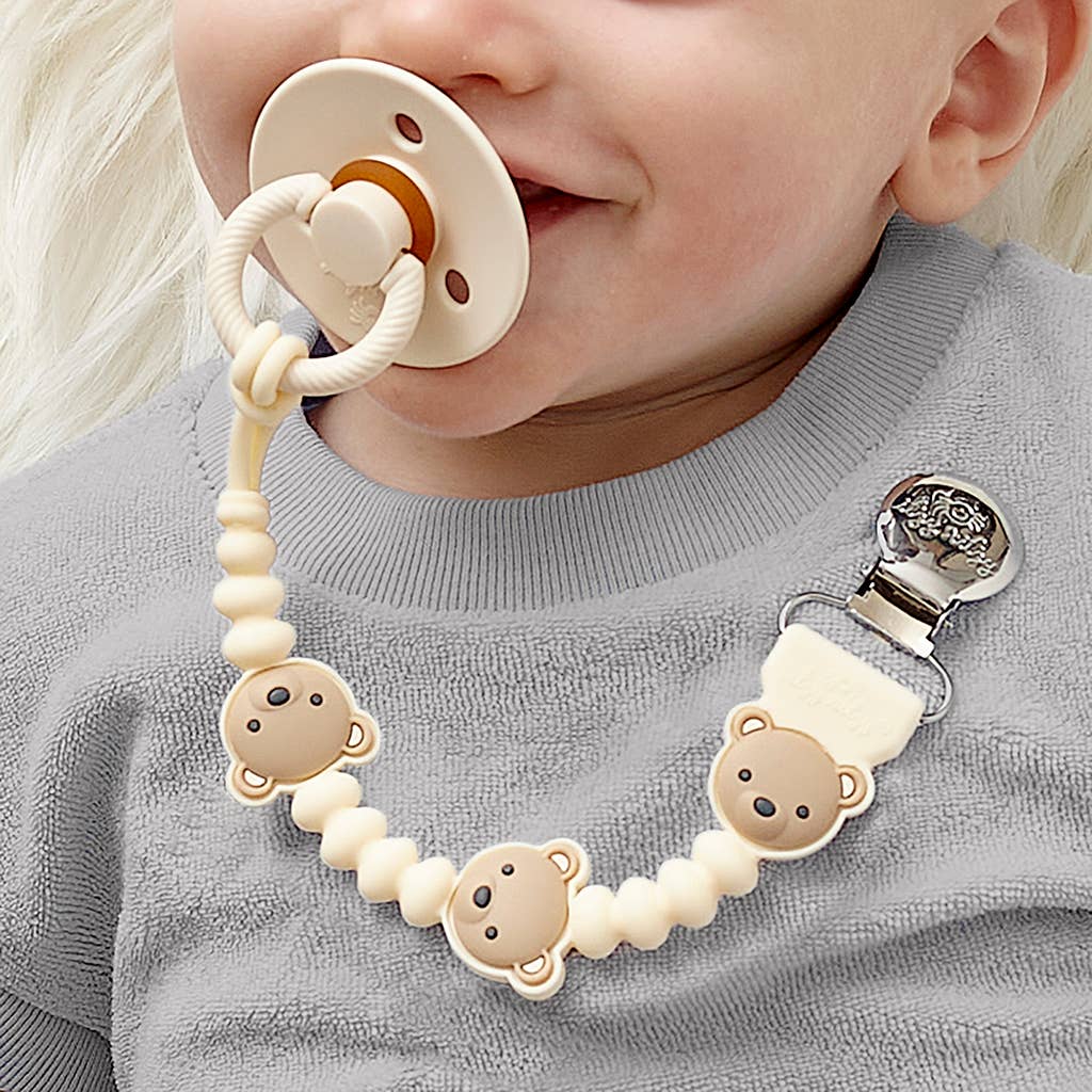 Teddy Pacifier Clip