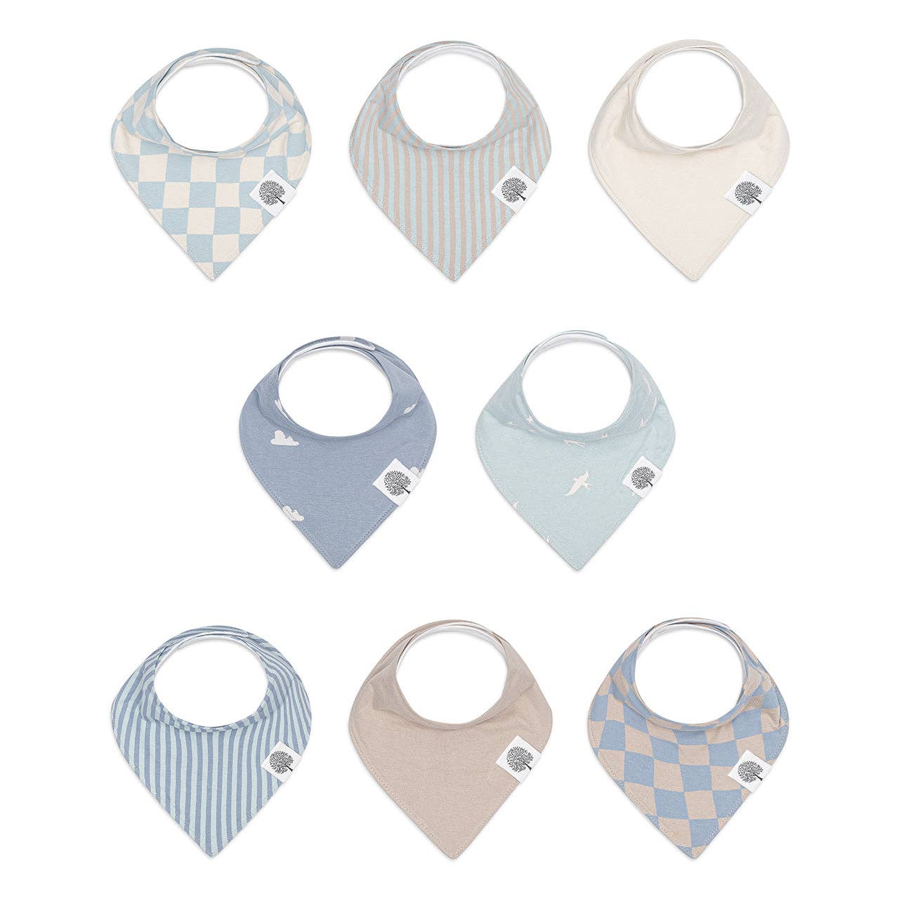 Cloud Bandana Bib Set (8 pack)