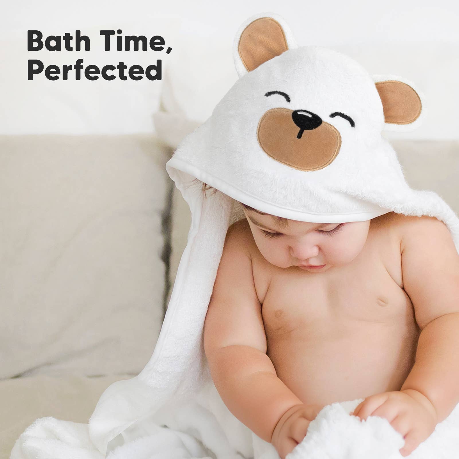 KeaBabies Cuddle Baby Hooded Towel