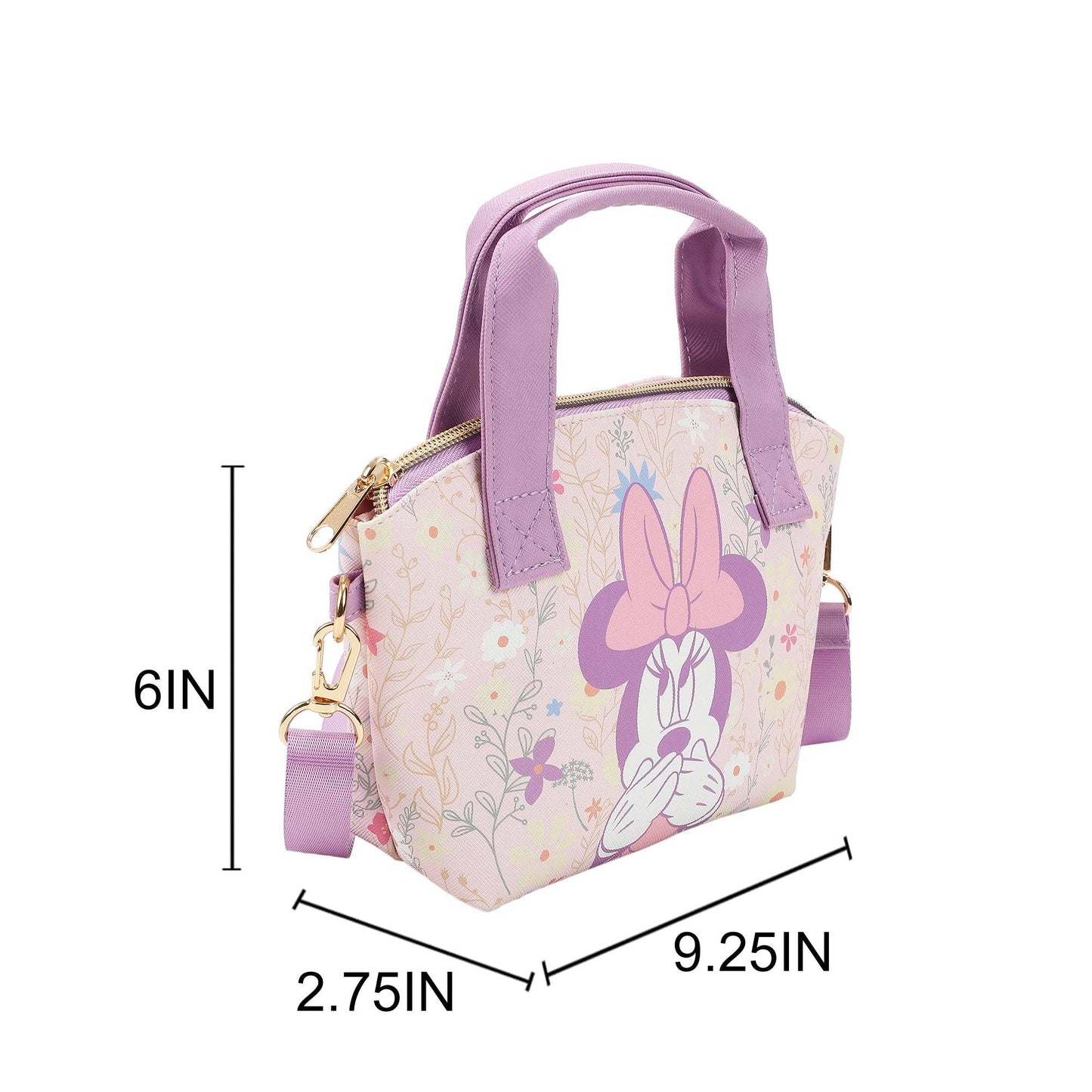 Disney Minnie Mouse Covering Mouth Pose Pink 9.25" Mini Handbag