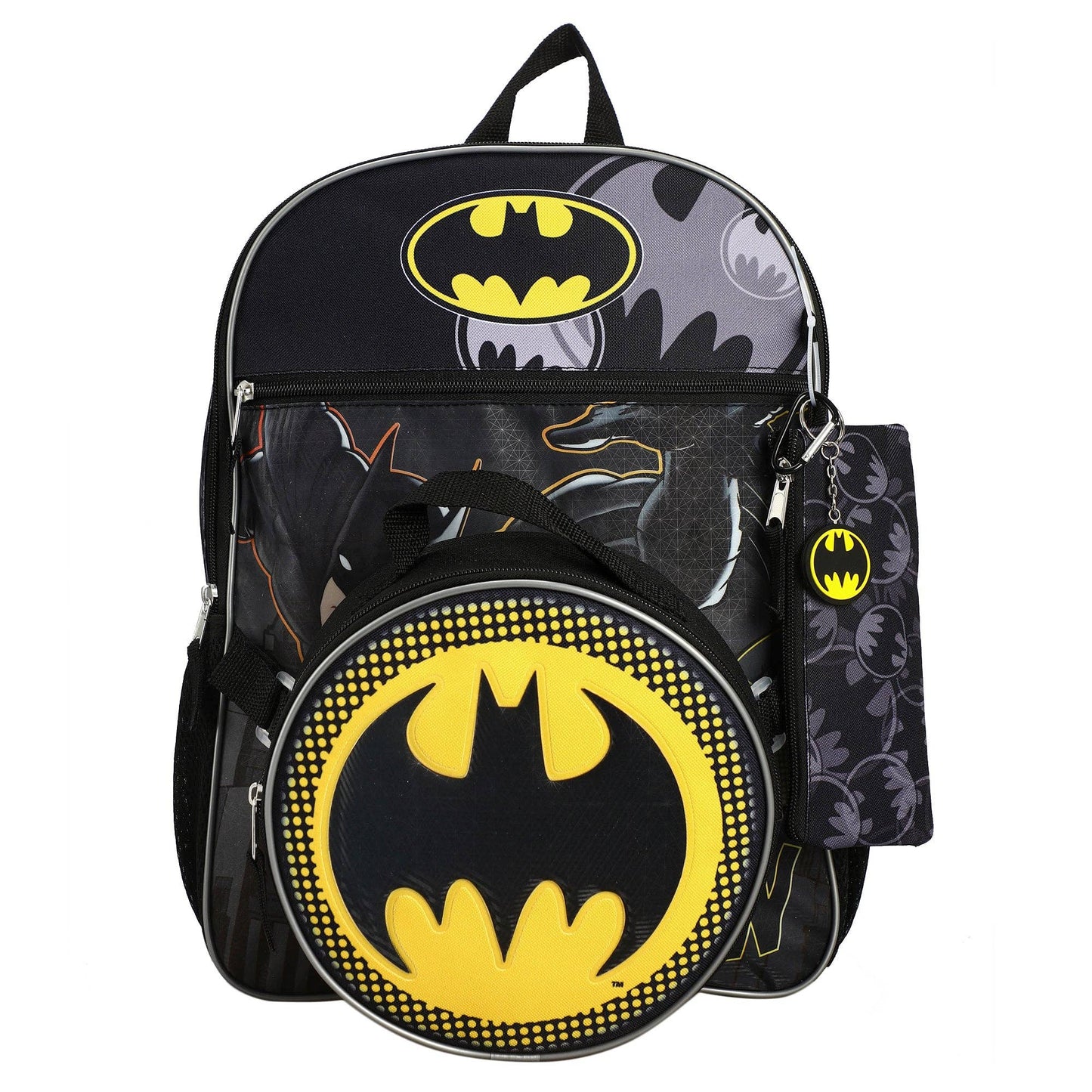 DC Comic Book Batman Symbol 5-Piece Backpack Accessory Set