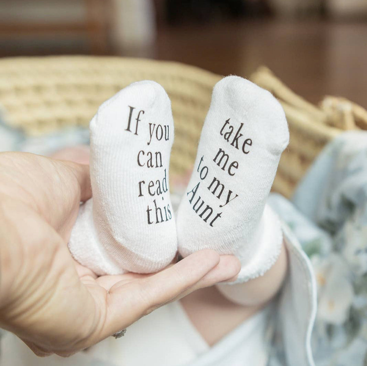 Take Me to My Aunt Baby Socks