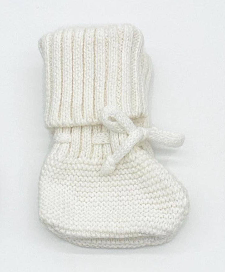 Garter Cotton Knitted Booties