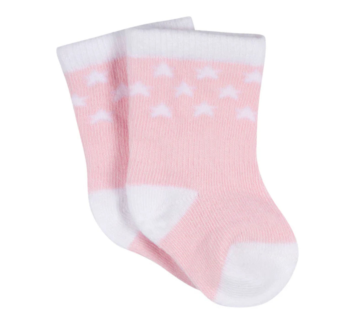 3-Pack Baby Girls Stars Jersey Crew Socks