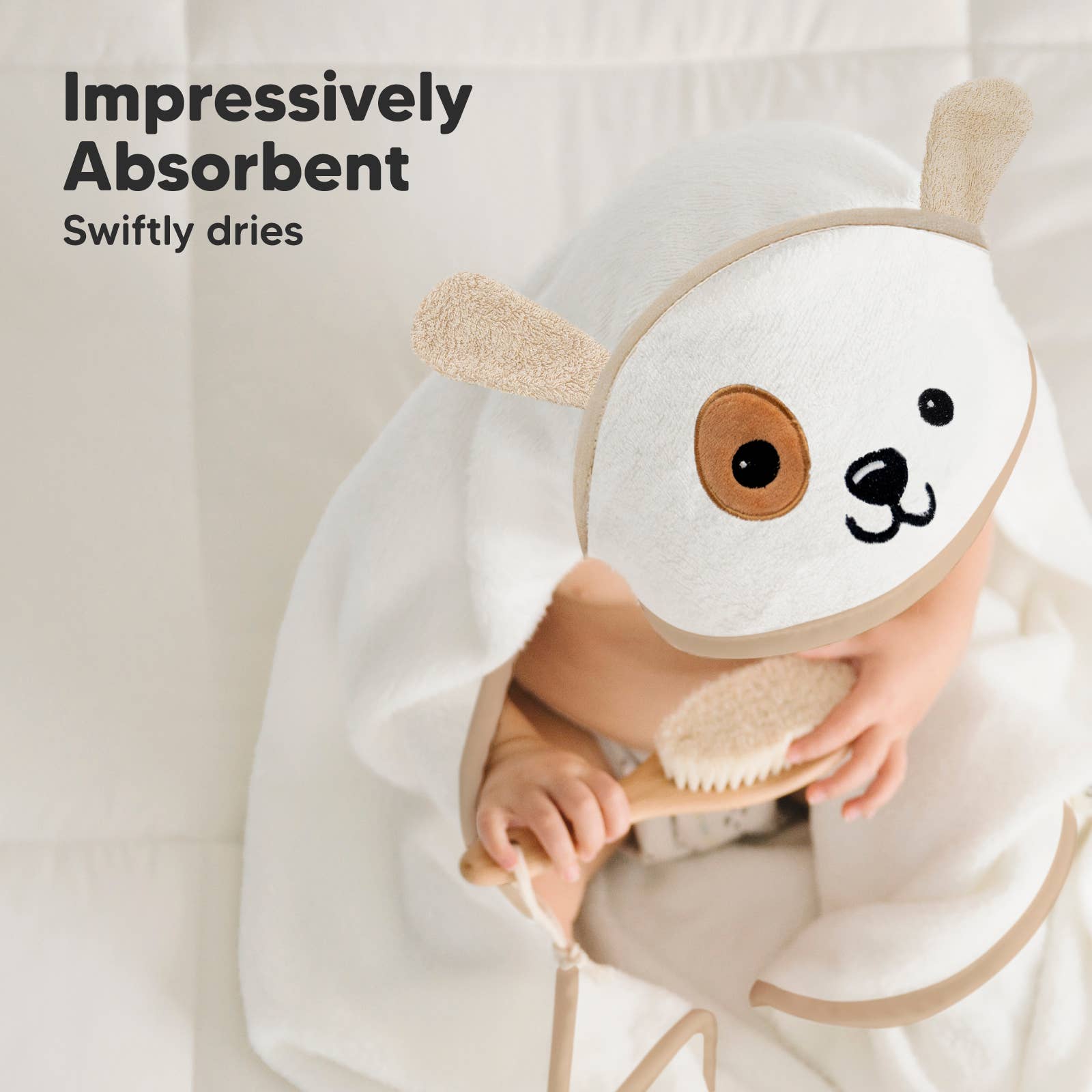 KeaBabies Cuddle Baby Hooded Towel - Dog