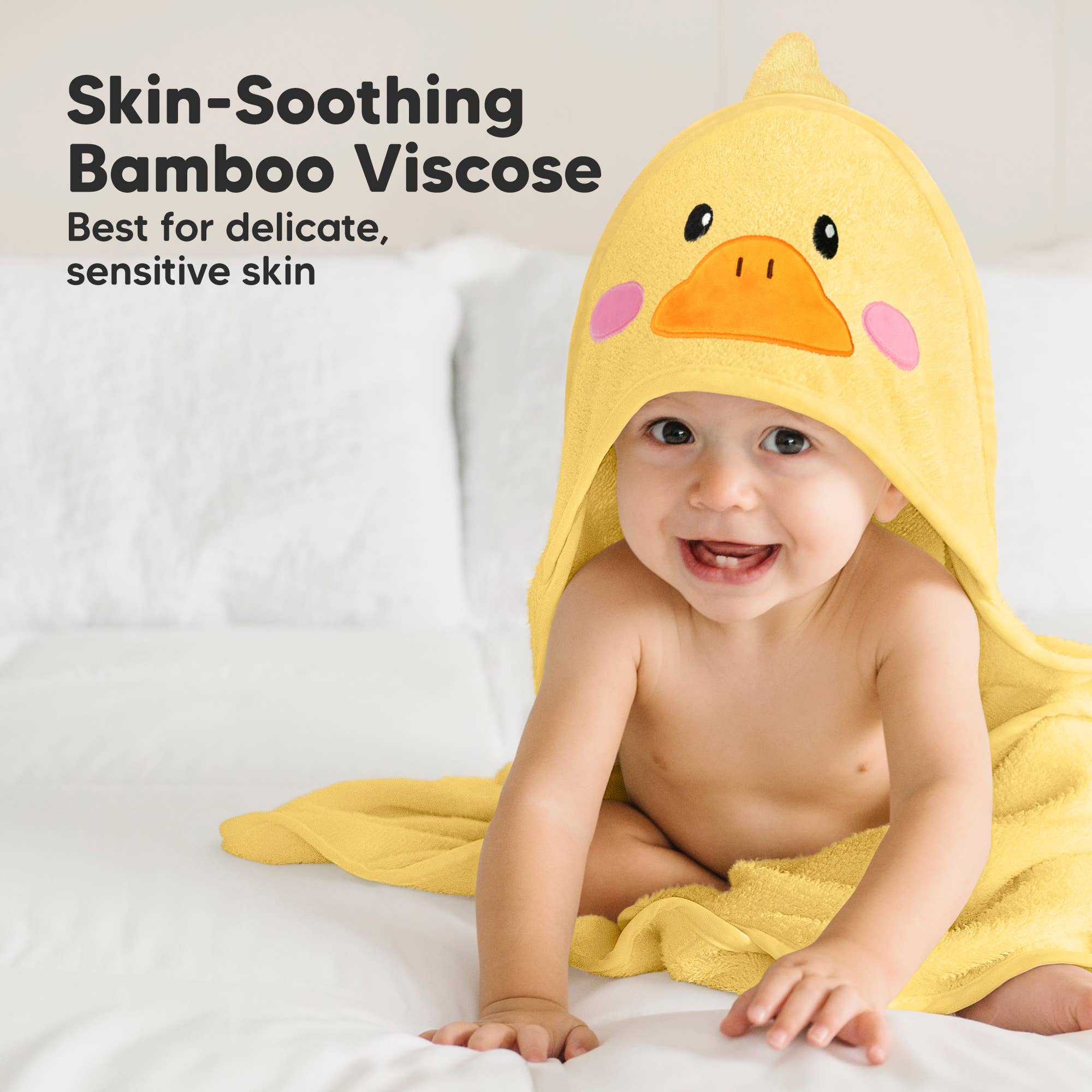 KeaBabies Cuddle Baby Hooded Towel
