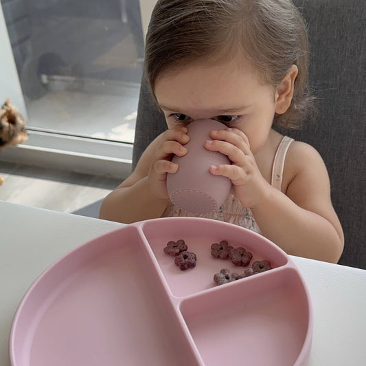 Bunny Face Silicone Open Cup for Baby & Toddler (Rose)