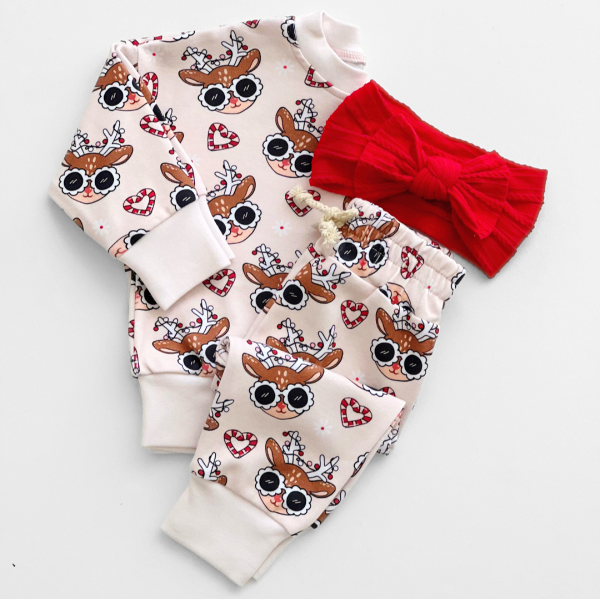 Christmas Baby & Kids Clothing Jogger Set |  Deer Holiday