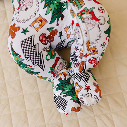 Bamboo Zip Romper | Christmas Vibes