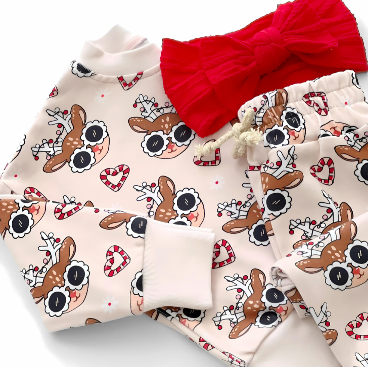 Christmas Baby & Kids Clothing Jogger Set |  Deer Holiday