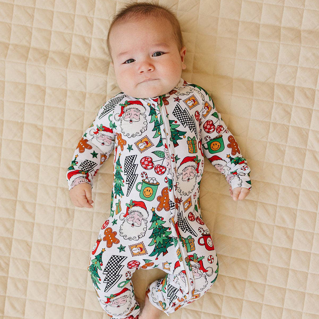 Bamboo Zip Romper | Christmas Vibes