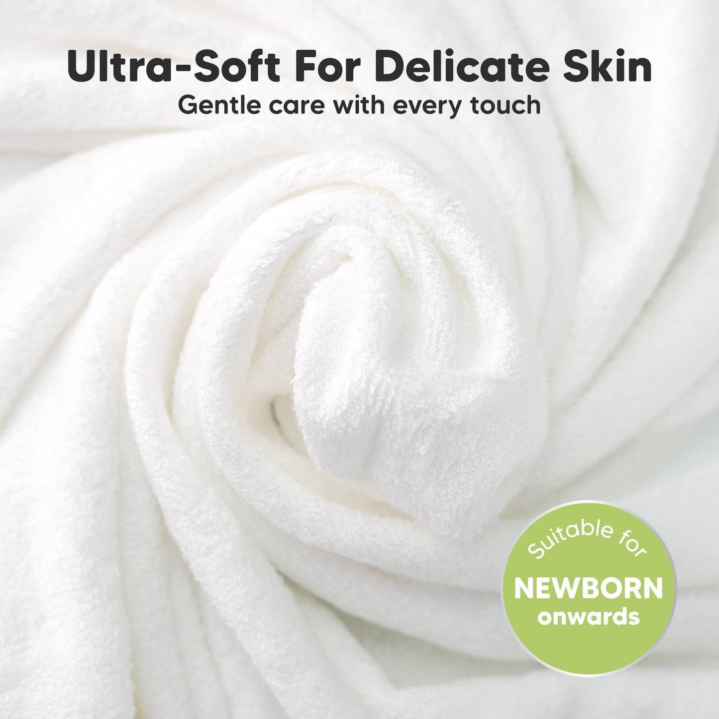 6-Pack Organic Cami Baby Washcloths for Face & Bath Towels