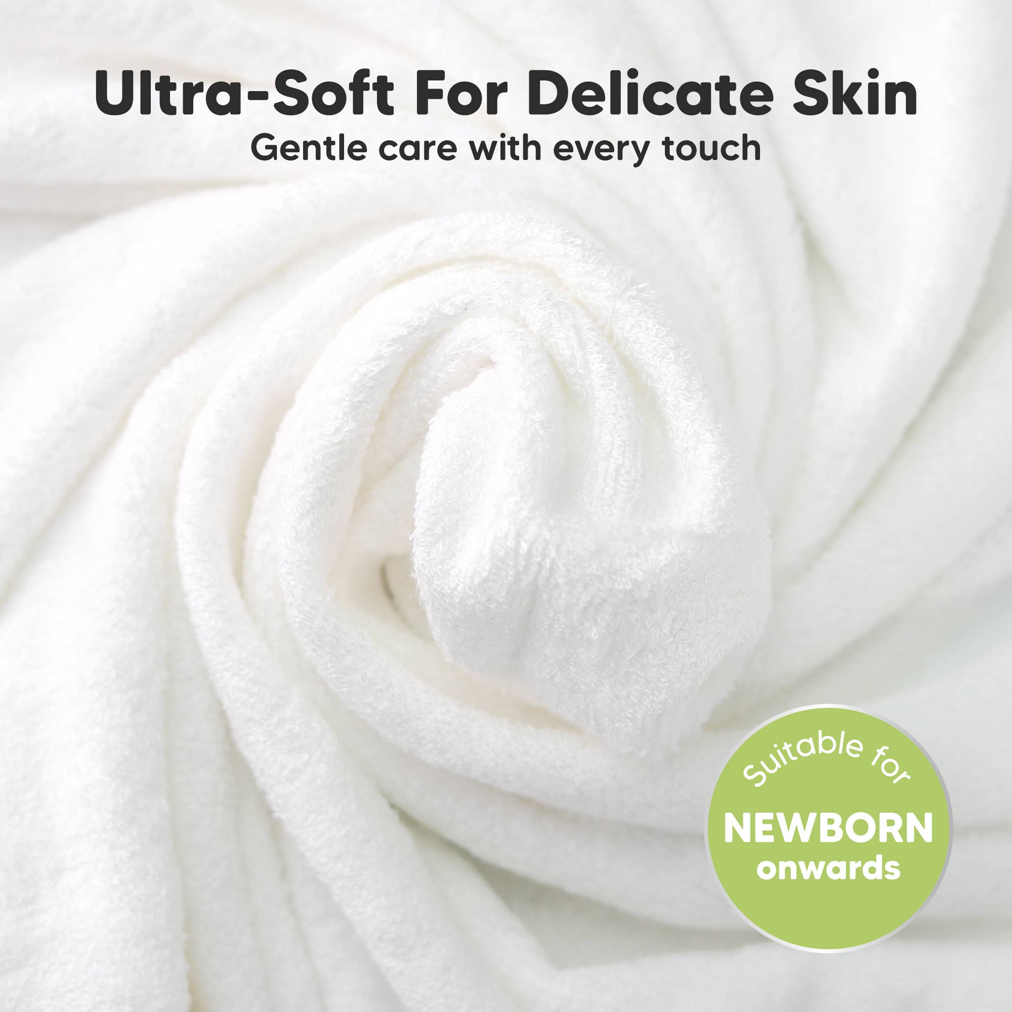 6-Pack Organic Cami Baby Washcloths for Face & Bath Towels