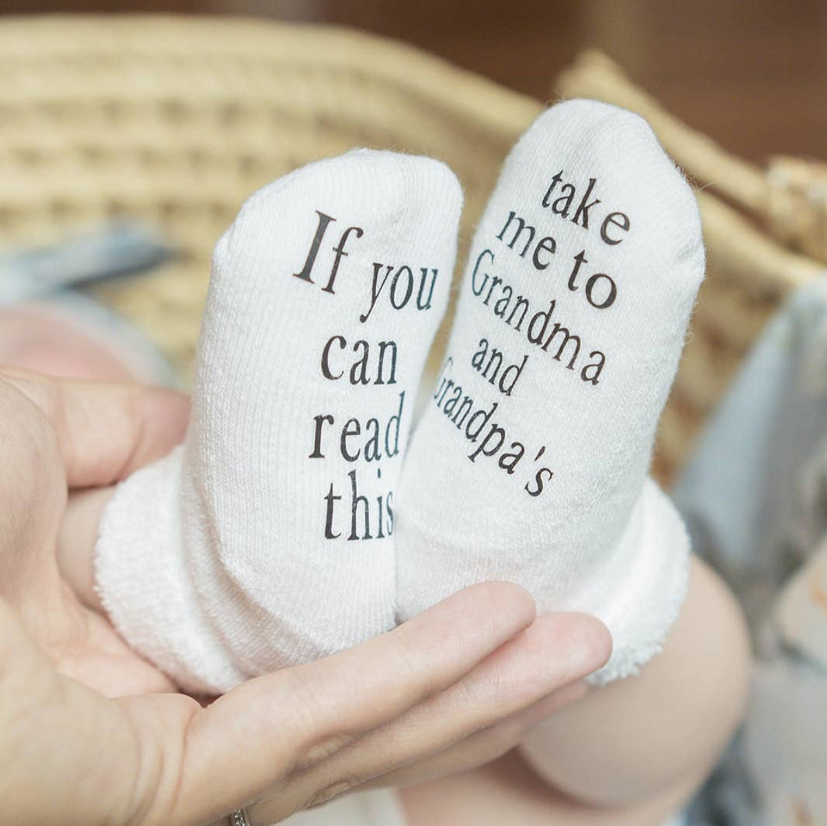 Take Me to Grandma and Grandpas Baby Socks | Grandparents