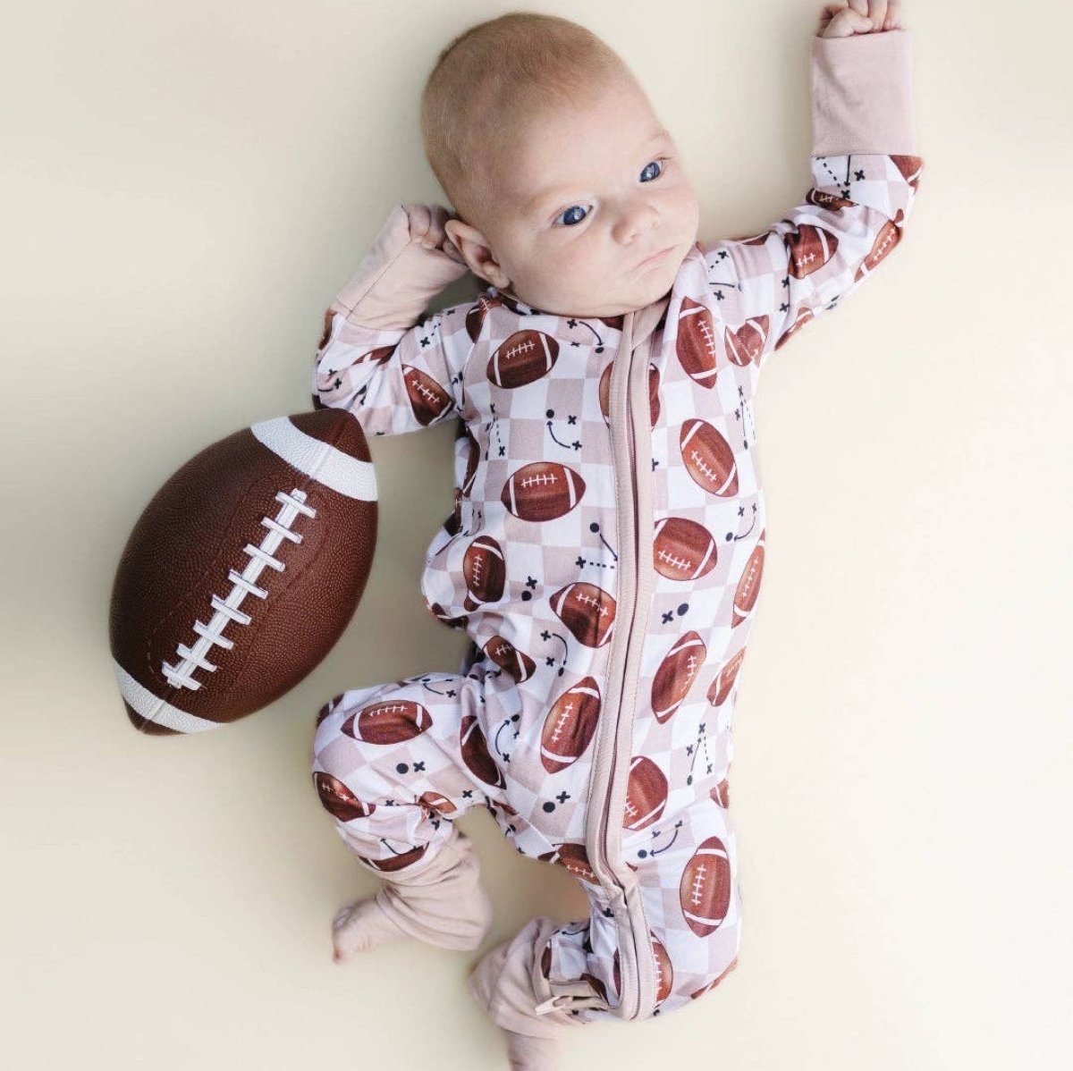 Bamboo Baby Clothing Unisex Zip Romper | Game Day