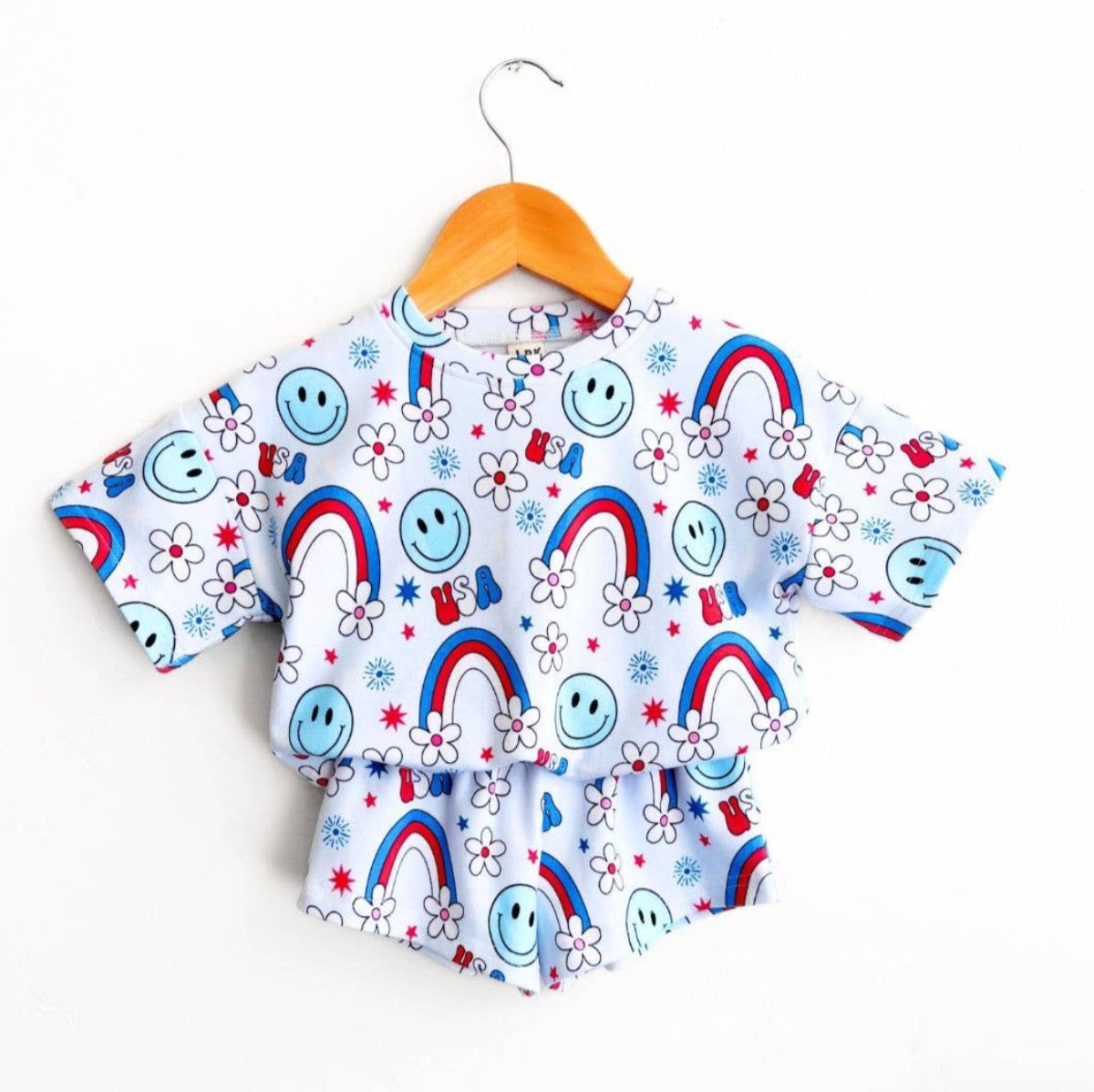 4th of July Kids' Shorts Set | Little Miss USA