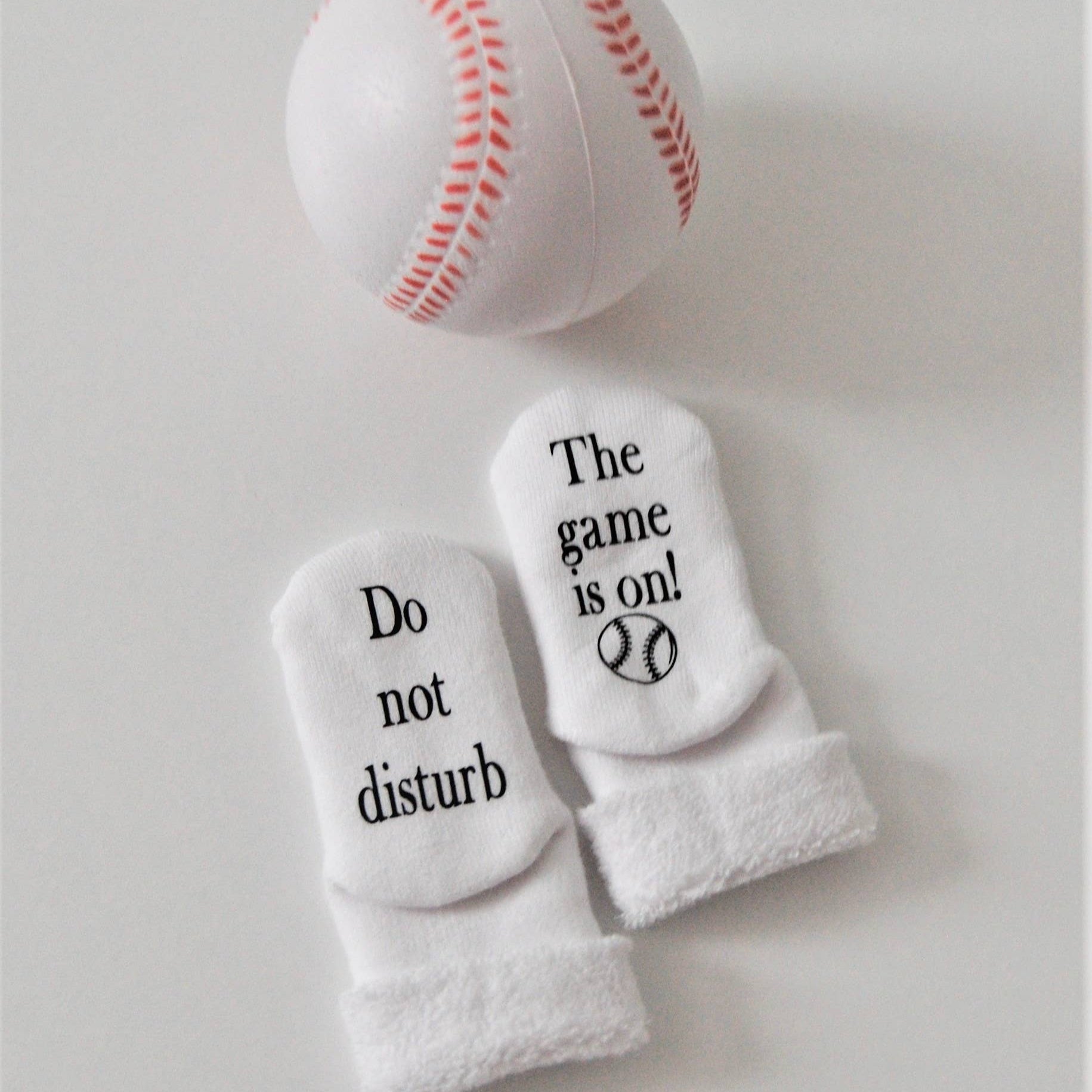 Baseball Socks Do not Disturb the Game is On Baby Socks
