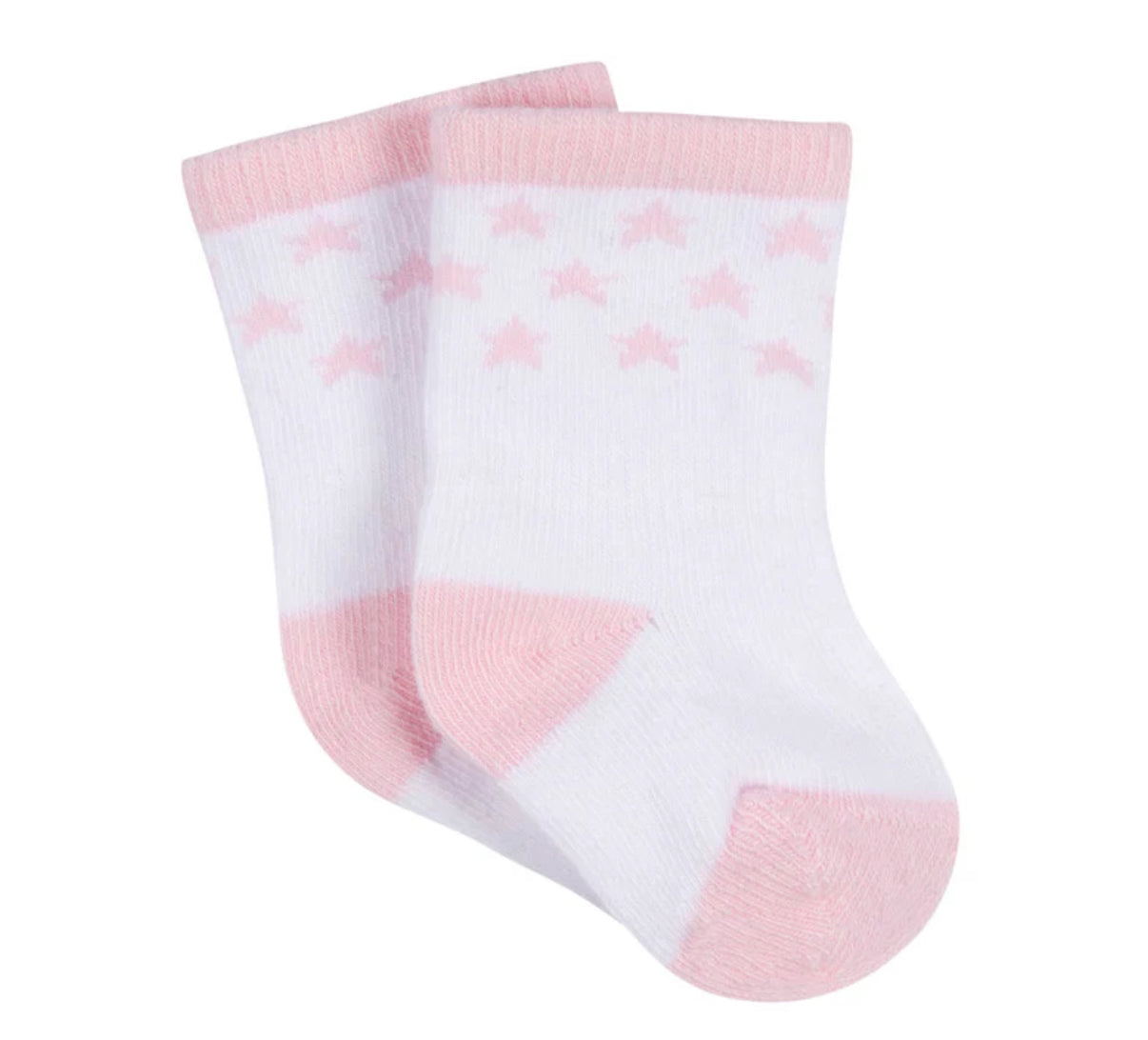3-Pack Baby Girls Stars Jersey Crew Socks