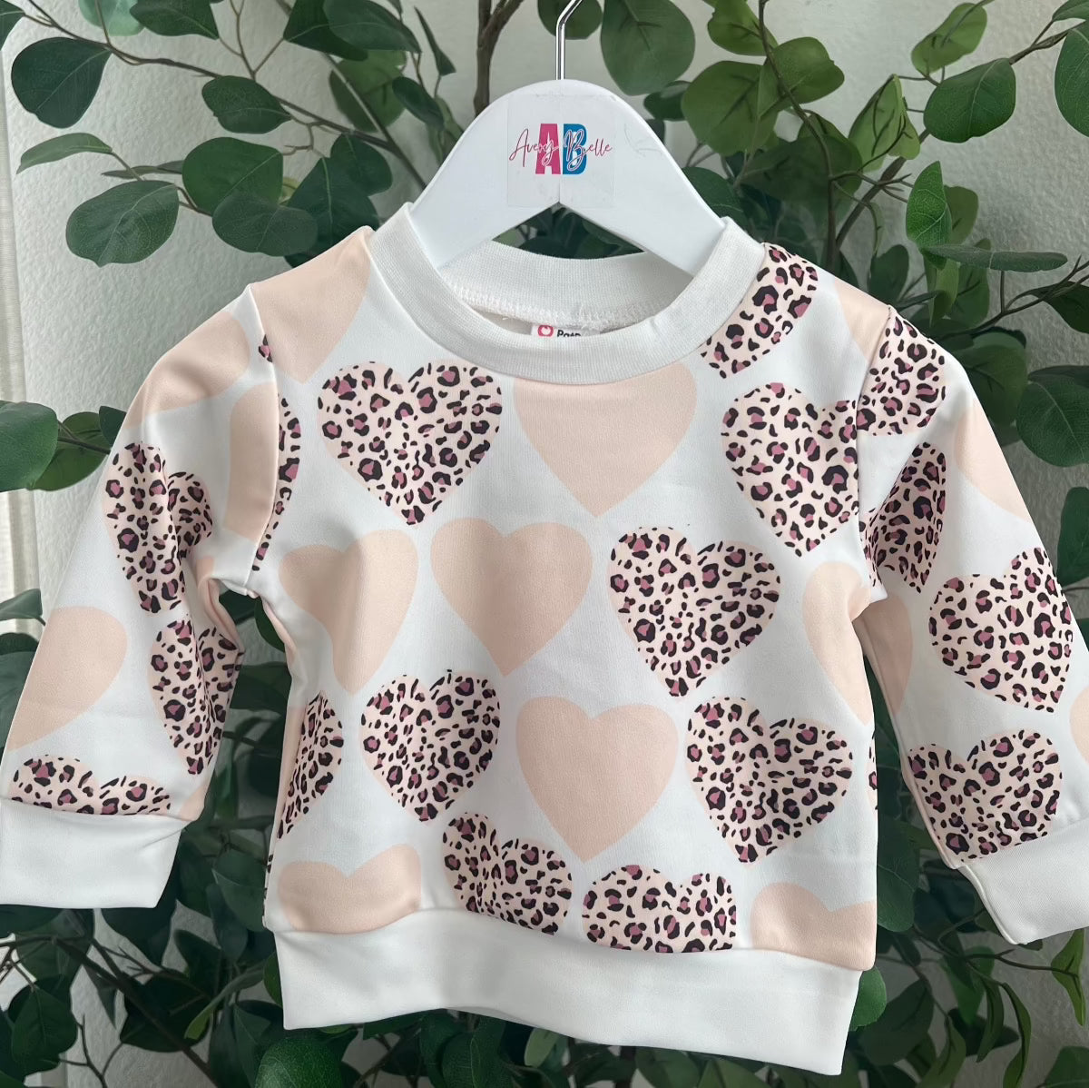 Leopard Heart Sweater