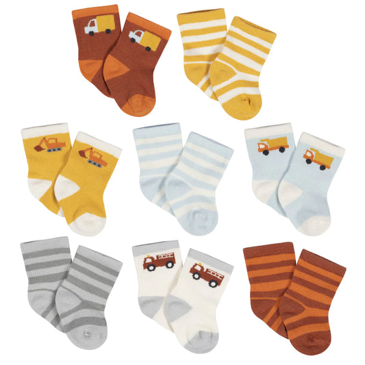 Gerber®
8-Pack Baby Boys Transportation Zone Jersey Wiggle Proof® Socks