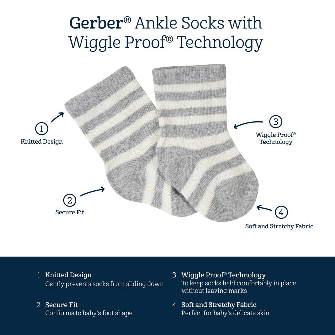 Gerber®
8-Pack Baby Boys Transportation Zone Jersey Wiggle Proof® Socks