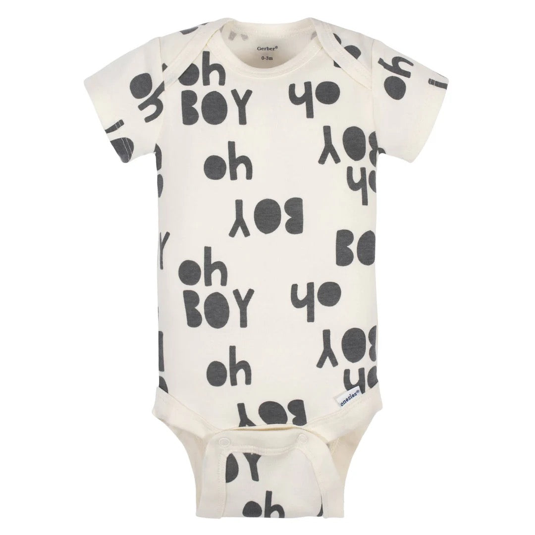 5-Pack Baby Boys Bicycle Organic Short Sleeve Onesies Bodysuits