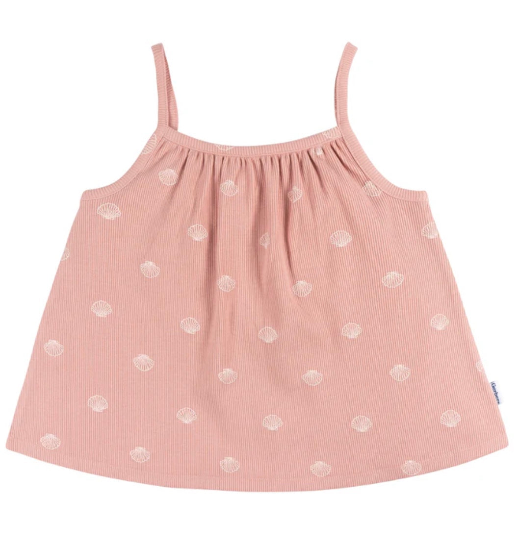 Gerber 2-Piece Toddler Girls Seashells Shirt & Shorts Set