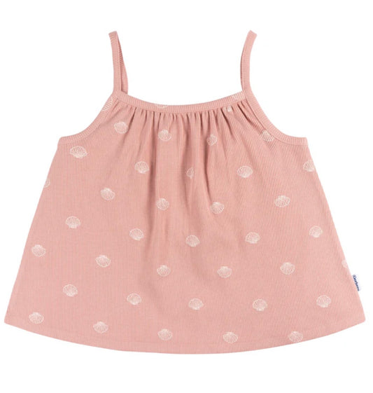 Gerber 2-Piece Toddler Girls Seashells Shirt & Shorts Set